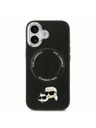 Karl Lagerfeld Karl Lagerfeld PU Karl and Choupette Heads Pins MagSafe Zadnja Ovojnica za iPhone 17 Black