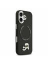 Karl Lagerfeld Karl Lagerfeld PU Karl and Choupette Heads Pins MagSafe Zadnja Ovojnica za iPhone 17 Black