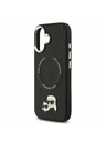 Karl Lagerfeld Karl Lagerfeld PU Karl and Choupette Heads Pins MagSafe Zadnja Ovojnica za iPhone 17 Black