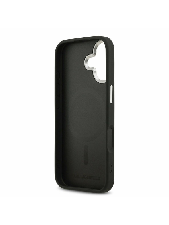 Karl Lagerfeld Karl Lagerfeld PU Karl and Choupette Heads Pins MagSafe Zadnja Ovojnica za iPhone 17 Black