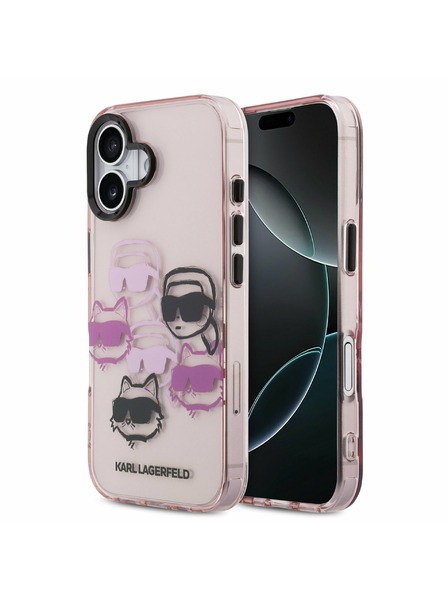 Karl Lagerfeld Karl Lagerfeld IML Multi K&CH Heads Zadnja Ovojnica za iPhone 17 Pink