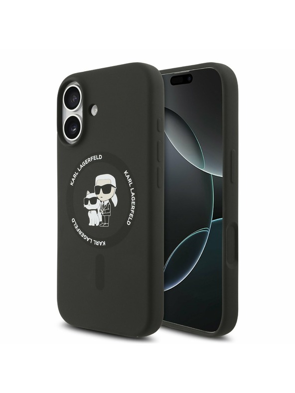 Karl Lagerfeld Karl Lagerfeld Liquid Silicone Karl and Choupette MagSafe Zadnja Ovojnica za iPhone 17 Black