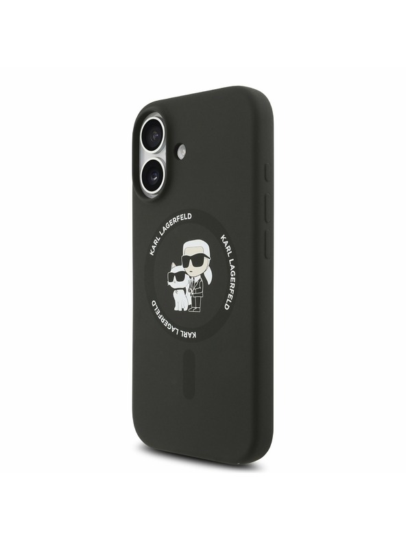 Karl Lagerfeld Karl Lagerfeld Liquid Silicone Karl and Choupette MagSafe Zadnja Ovojnica za iPhone 17 Black