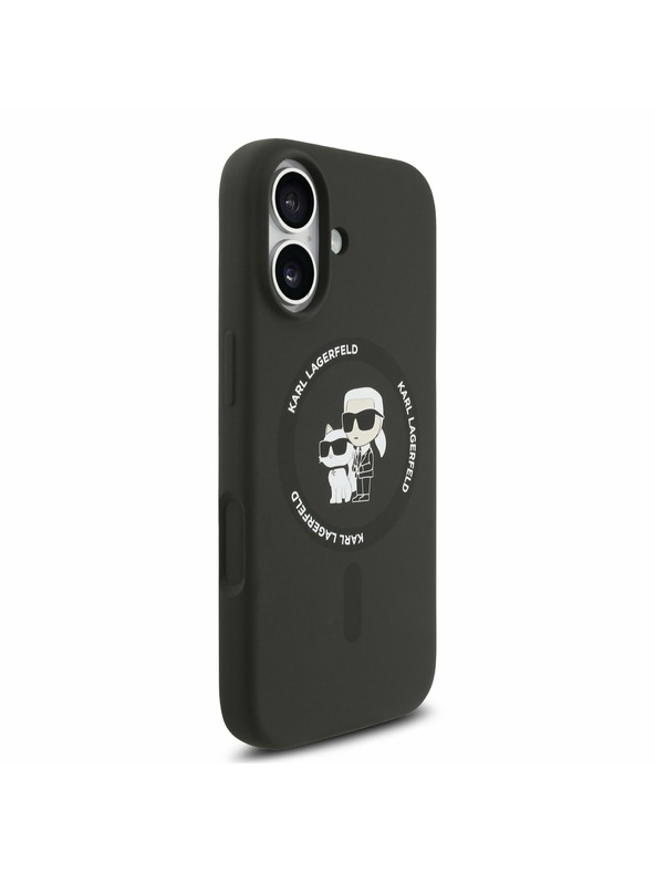 Karl Lagerfeld Karl Lagerfeld Liquid Silicone Karl and Choupette MagSafe Zadnja Ovojnica za iPhone 17 Black