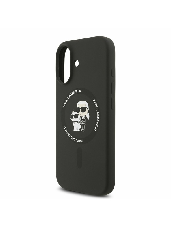 Karl Lagerfeld Karl Lagerfeld Liquid Silicone Karl and Choupette MagSafe Zadnja Ovojnica za iPhone 17 Black
