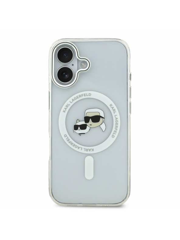 Karl Lagerfeld Karl Lagerfeld IML K&CH Heads Metal Frame MagSafe Zadnja Ovojnica za iPhone 17 Transparent