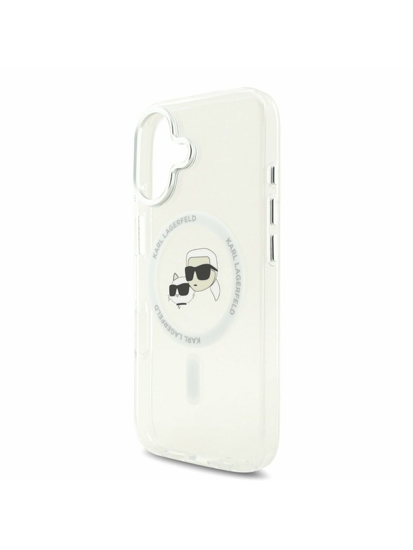 Karl Lagerfeld Karl Lagerfeld IML K&CH Heads Metal Frame MagSafe Zadnja Ovojnica za iPhone 17 Transparent