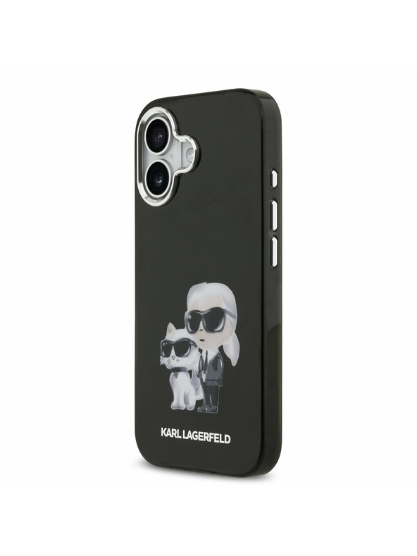 Karl Lagerfeld Karl Lagerfeld IML Aquarelle Karl and Choupette Zadnja Ovojnica za iPhone 17 Black