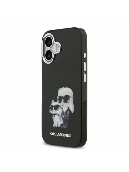 Karl Lagerfeld Karl Lagerfeld IML Aquarelle Karl and Choupette Zadnja Ovojnica za iPhone 17 Black