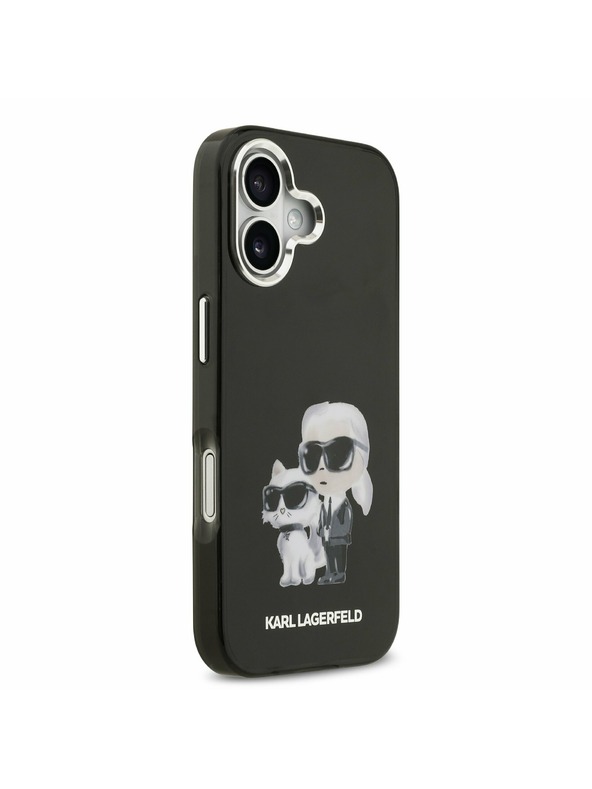 Karl Lagerfeld Karl Lagerfeld IML Aquarelle Karl and Choupette Zadnja Ovojnica za iPhone 17 Black