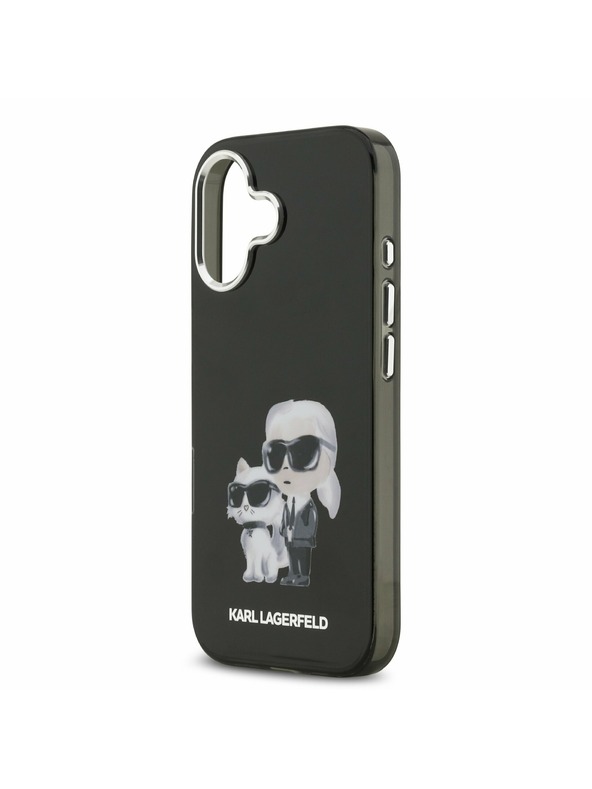 Karl Lagerfeld Karl Lagerfeld IML Aquarelle Karl and Choupette Zadnja Ovojnica za iPhone 17 Black