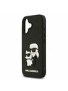 Karl Lagerfeld Karl Lagerfeld 3D Rubber Karl and Choupette Zadnja Ovojnica za iPhone 17 Black