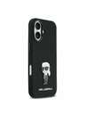Karl Lagerfeld Karl Lagerfeld Liquid Silicone Metal Ikonik Zadnja Ovojnica za iPhone 17 Black
