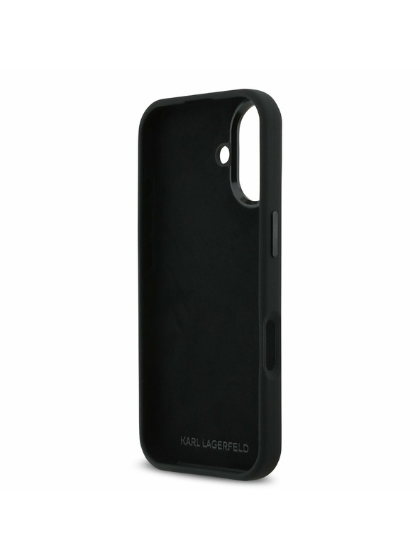 Karl Lagerfeld Karl Lagerfeld Liquid Silicone Metal Ikonik Zadnja Ovojnica za iPhone 17 Black