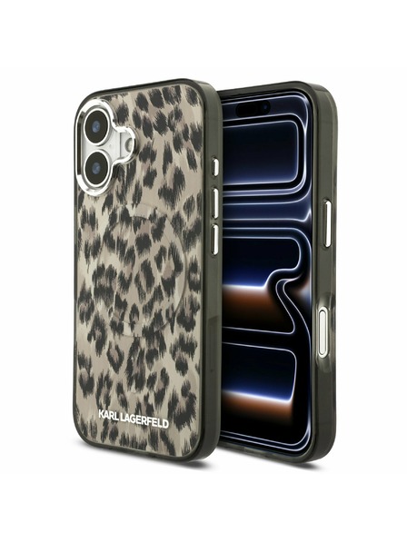 Karl Lagerfeld Karl Lagerfeld IML Leopard MagSafe Zadnja Ovojnica za iPhone 17 Brown
