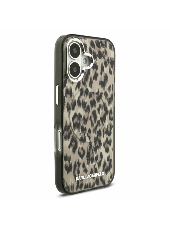 Karl Lagerfeld Karl Lagerfeld IML Leopard MagSafe Zadnja Ovojnica za iPhone 17 Brown