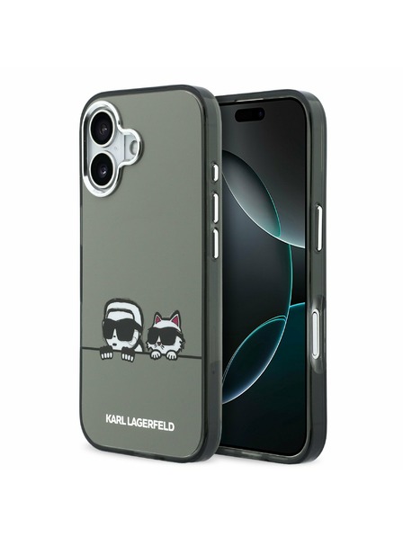 Karl Lagerfeld Karl Lagerfeld IML K&CH Heads Logo MagSafe Zadnja Ovojnica za iPhone 17 Black