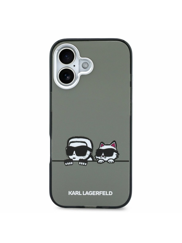 Karl Lagerfeld Karl Lagerfeld IML K&CH Heads Logo MagSafe Zadnja Ovojnica za iPhone 17 Black
