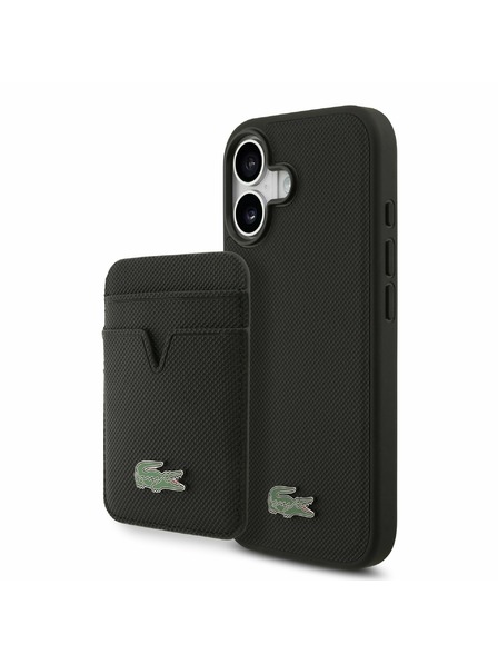 Lacoste Lacoste Iconic Petit Pique MagSafe Zadnja Ovojnica + Denarnica za iPhone 17 Black
