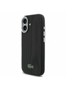 Lacoste Lacoste PVC Iconic Petit Pique Metal Logo MagSafe Zadnja Ovojnica za iPhone 17 Black