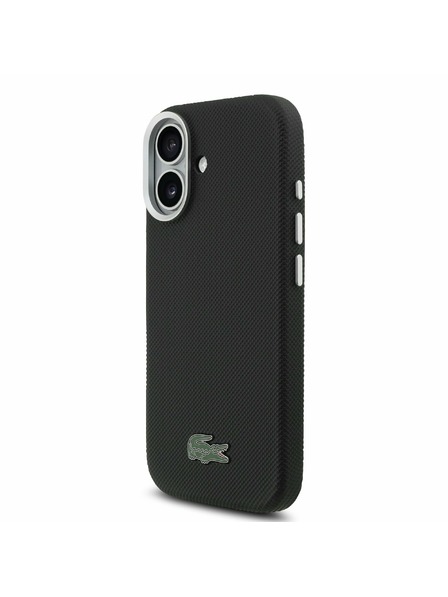 Lacoste Lacoste PVC Iconic Petit Pique Metal Logo MagSafe Zadnja Ovojnica za iPhone 17 Black