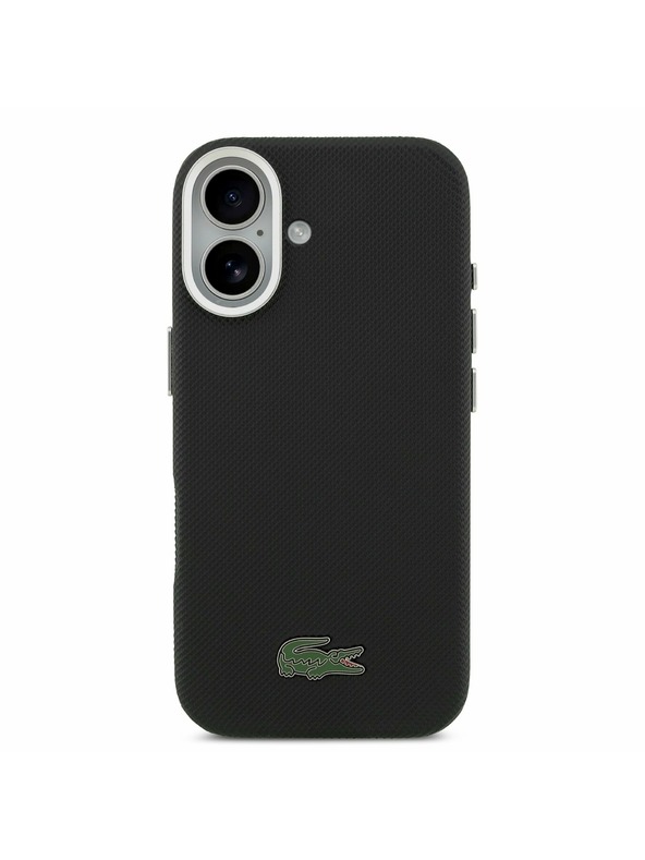 Lacoste Lacoste PVC Iconic Petit Pique Metal Logo MagSafe Zadnja Ovojnica za iPhone 17 Black