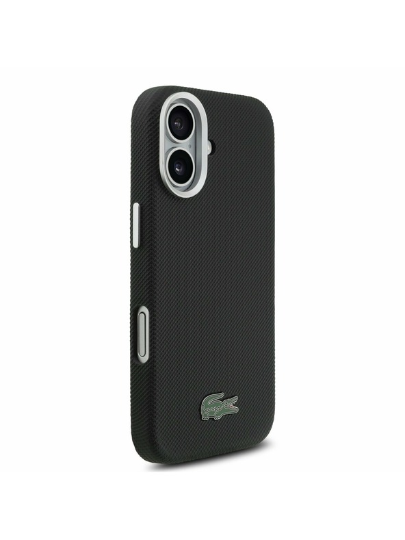 Lacoste Lacoste PVC Iconic Petit Pique Metal Logo MagSafe Zadnja Ovojnica za iPhone 17 Black