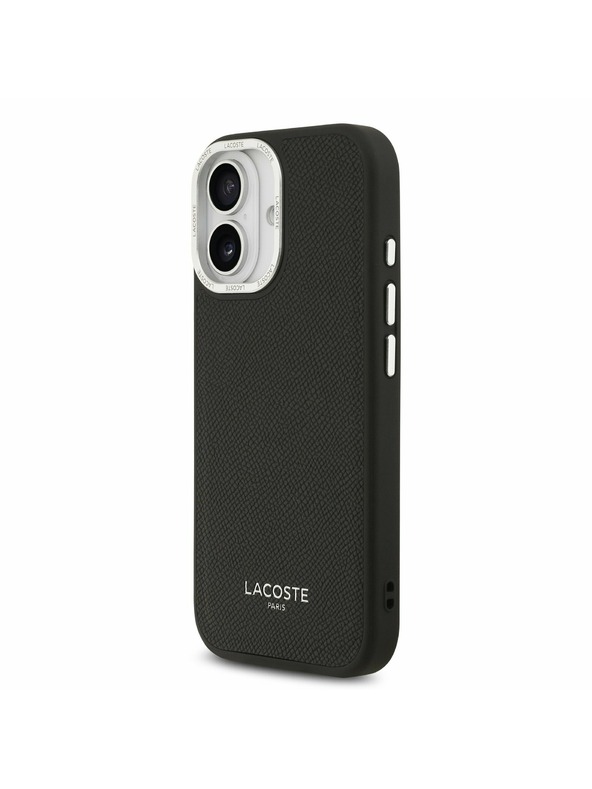 Lacoste Lacoste PU Leather Champs Elysees MagSafe Zadnja Ovojnica za iPhone 17 Black