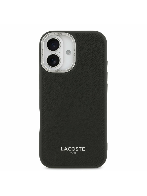 Lacoste Lacoste PU Leather Champs Elysees MagSafe Zadnja Ovojnica za iPhone 17 Black