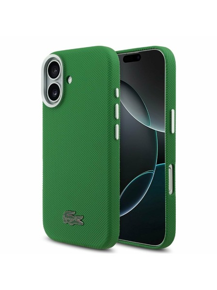 Lacoste Lacoste PVC Iconic Petit Pique Metal Logo MagSafe Zadnja Ovojnica za iPhone 17 Green