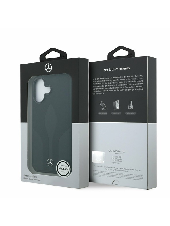 Mercedes Mercedes Leather The Move MagSafe Zadnja Ovojnica za iPhone 17 Black