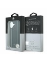 Mercedes Mercedes Leather Star Pattern and Stripes MagSafe Zadnja Ovojnica za iPhone 17 Black/White