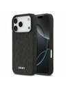 DKNY DKNY PU Leather Grid Pattern Magsafe Zadnji ovitek za iPhone 17 Pro Black