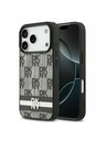 DKNY DKNY PU Leather Checkered Pattern and Stripe Zadnji ovitek za iPhone 17 Pro Black