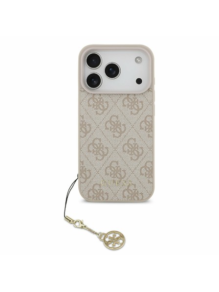 Guess Guess 4G Charm MagSafe Zadnji ovitek za iPhone 17 Pro Tone on Tone Pink