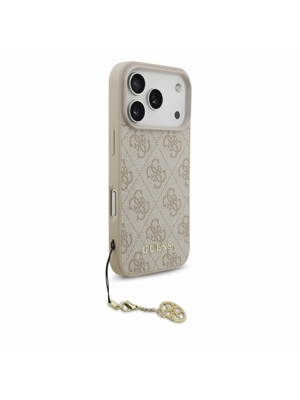 Guess Guess 4G Charm MagSafe Zadnji ovitek za iPhone 17 Pro Tone on Tone Pink
