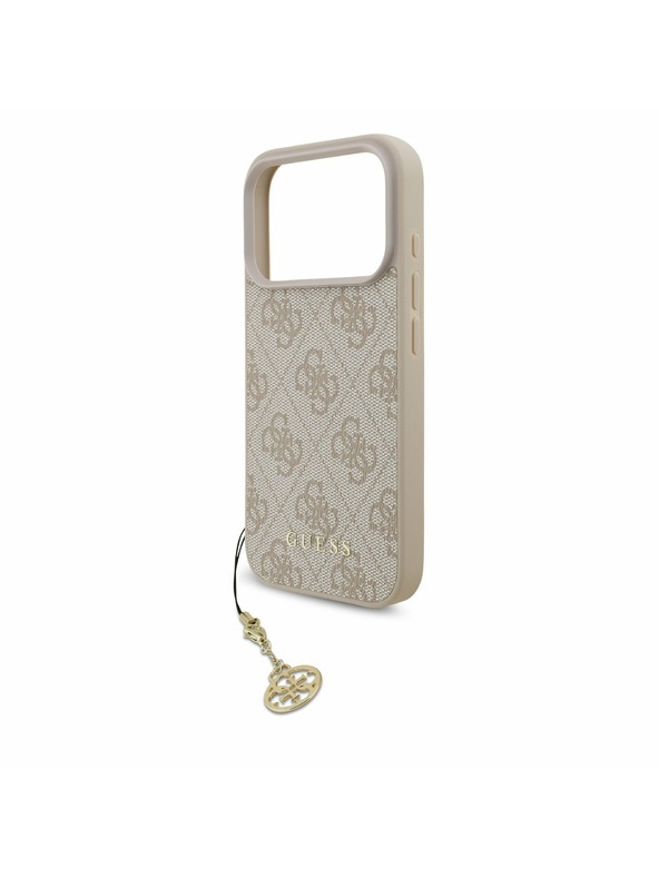 Guess Guess 4G Charm MagSafe Zadnji ovitek za iPhone 17 Pro Tone on Tone Pink
