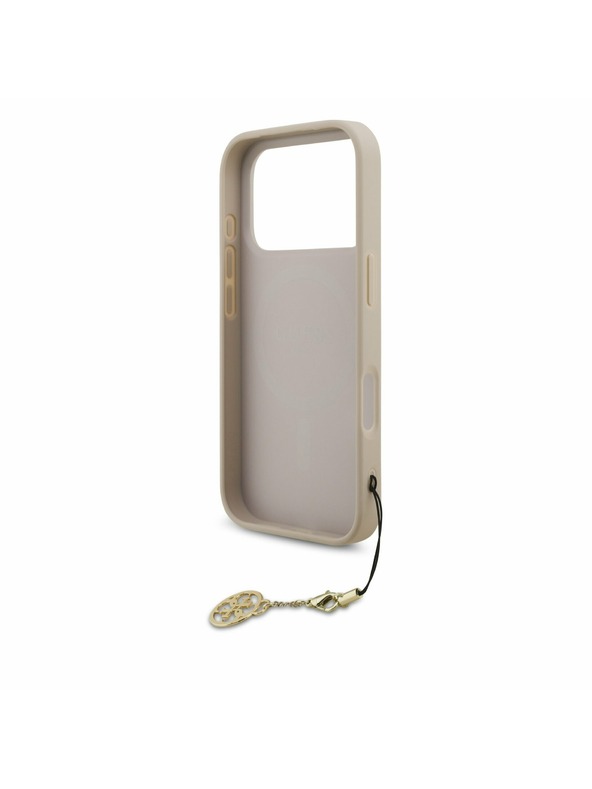 Guess Guess 4G Charm MagSafe Zadnji ovitek za iPhone 17 Pro Tone on Tone Pink