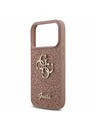 Guess Guess PU Fixed Glitter 4G Metal Logo Zadnji ovitek za iPhone 17 Pro Pink