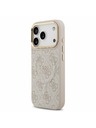 Guess Guess PU Leather 4G Gold Frame MagSafe Zadnji ovitek za iPhone 17 Pro Pink