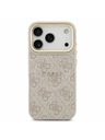 Guess Guess PU Leather 4G Gold Frame MagSafe Zadnji ovitek za iPhone 17 Pro Pink