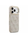 Guess Guess PU Leather 4G Gold Frame MagSafe Zadnji ovitek za iPhone 17 Pro Pink