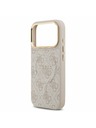 Guess Guess PU Leather 4G Gold Frame MagSafe Zadnji ovitek za iPhone 17 Pro Pink
