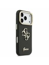 Guess Guess PU Grained 4G Logo Stand Camera Frame Zadnji ovitek za iPhone 17 Pro Black
