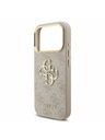 Guess Guess PU Leather 4G Metal Logo Gold Frame Zadnji ovitek za iPhone 17 Pro Pink