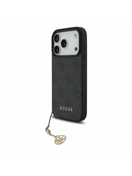 Guess Guess 4G Charm MagSafe Zadnji ovitek za iPhone 17 Pro Tone on Tone Grey
