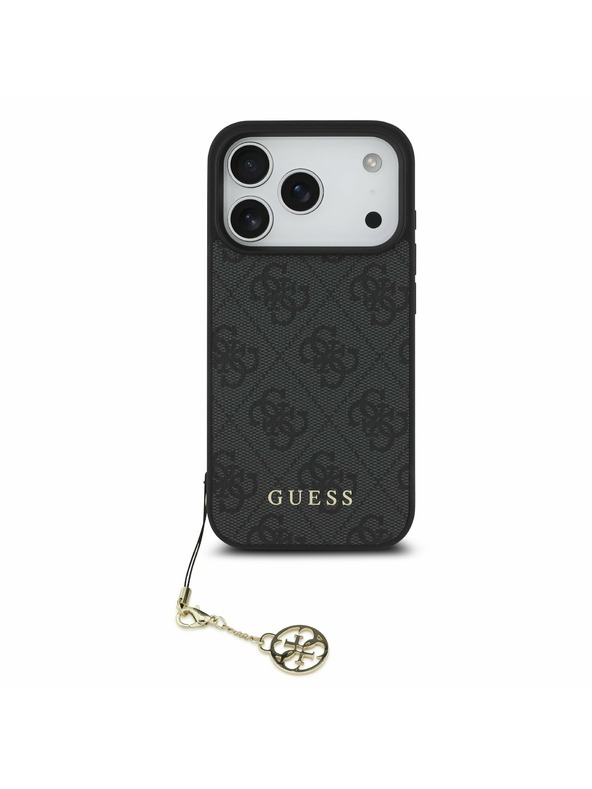 Guess Guess 4G Charm MagSafe Zadnji ovitek za iPhone 17 Pro Tone on Tone Grey