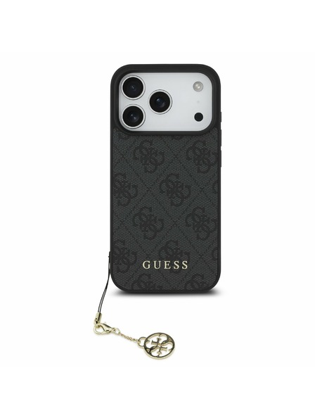 Guess Guess 4G Charm MagSafe Zadnji ovitek za iPhone 17 Pro Tone on Tone Grey