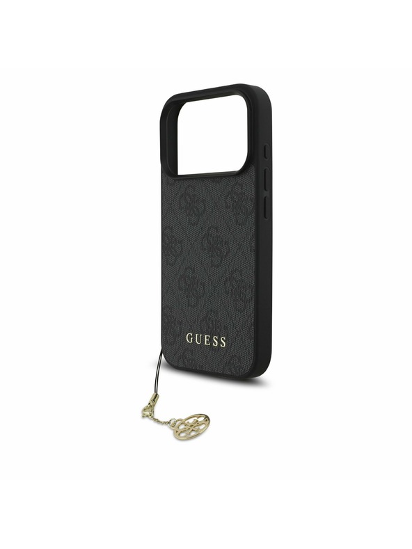 Guess Guess 4G Charm MagSafe Zadnji ovitek za iPhone 17 Pro Tone on Tone Grey