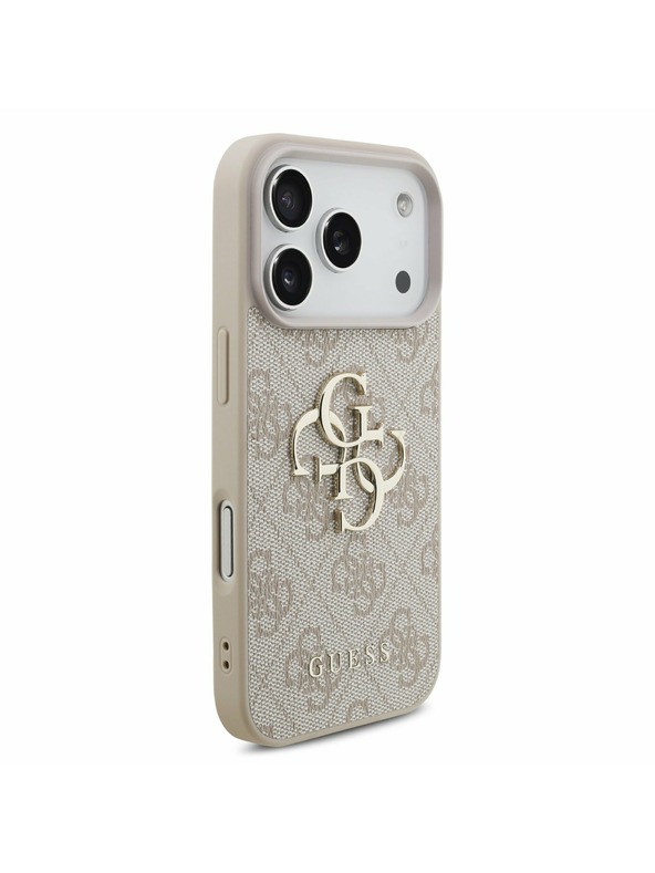 Guess Guess PU 4G Metal Logo Strap Zadnji ovitek za iPhone 17 Pro Pink